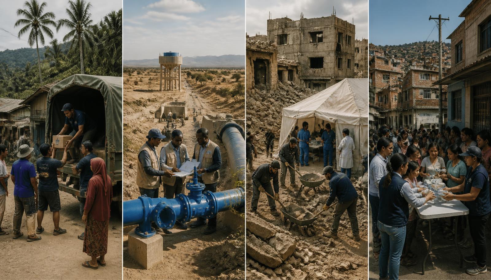 لقطات ميدانية من مواقع تنفيذ مكين في إندونيسيا وماليزيا وكينيا والسودان وغزة وسوريا وفنزويلا